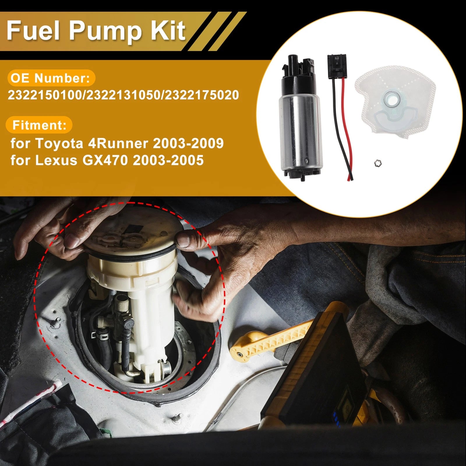 Fuel Pump Replacement for Toyota 4Runner (2003–2009) Metal