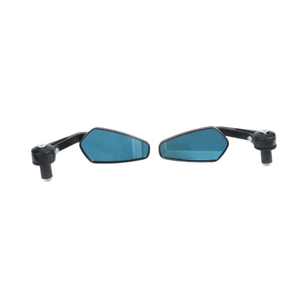 Motorcycle handlebar side mirrors folding adjustable rotating aluminum set
