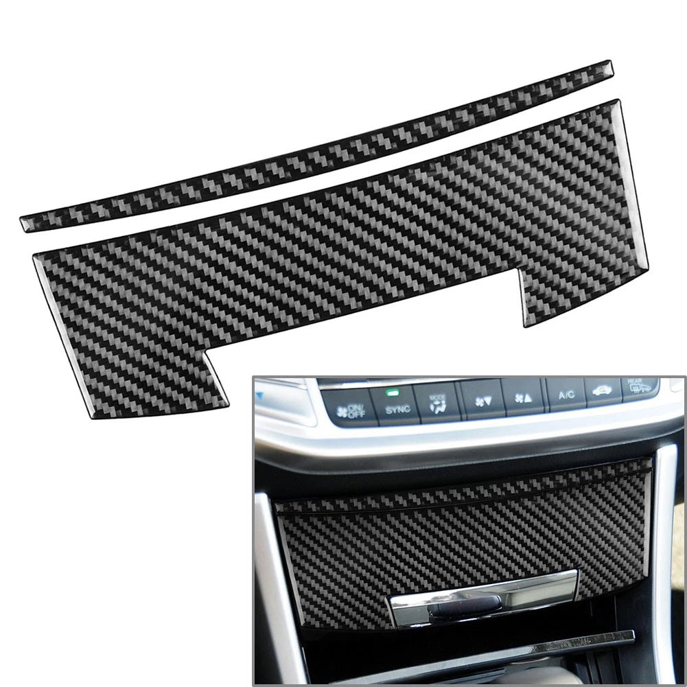 Carbon Fiber Interior Central Storage Box Cover Trim for Honda Accord (2013–2017)