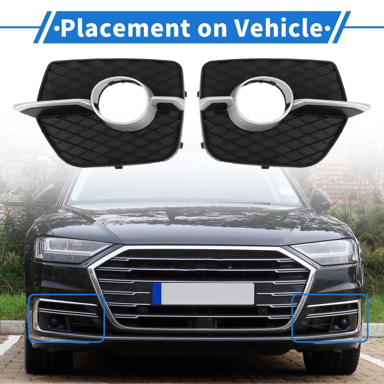 Fog Light Grill Front Left and Right Set for BMW X6 (2008–2014)