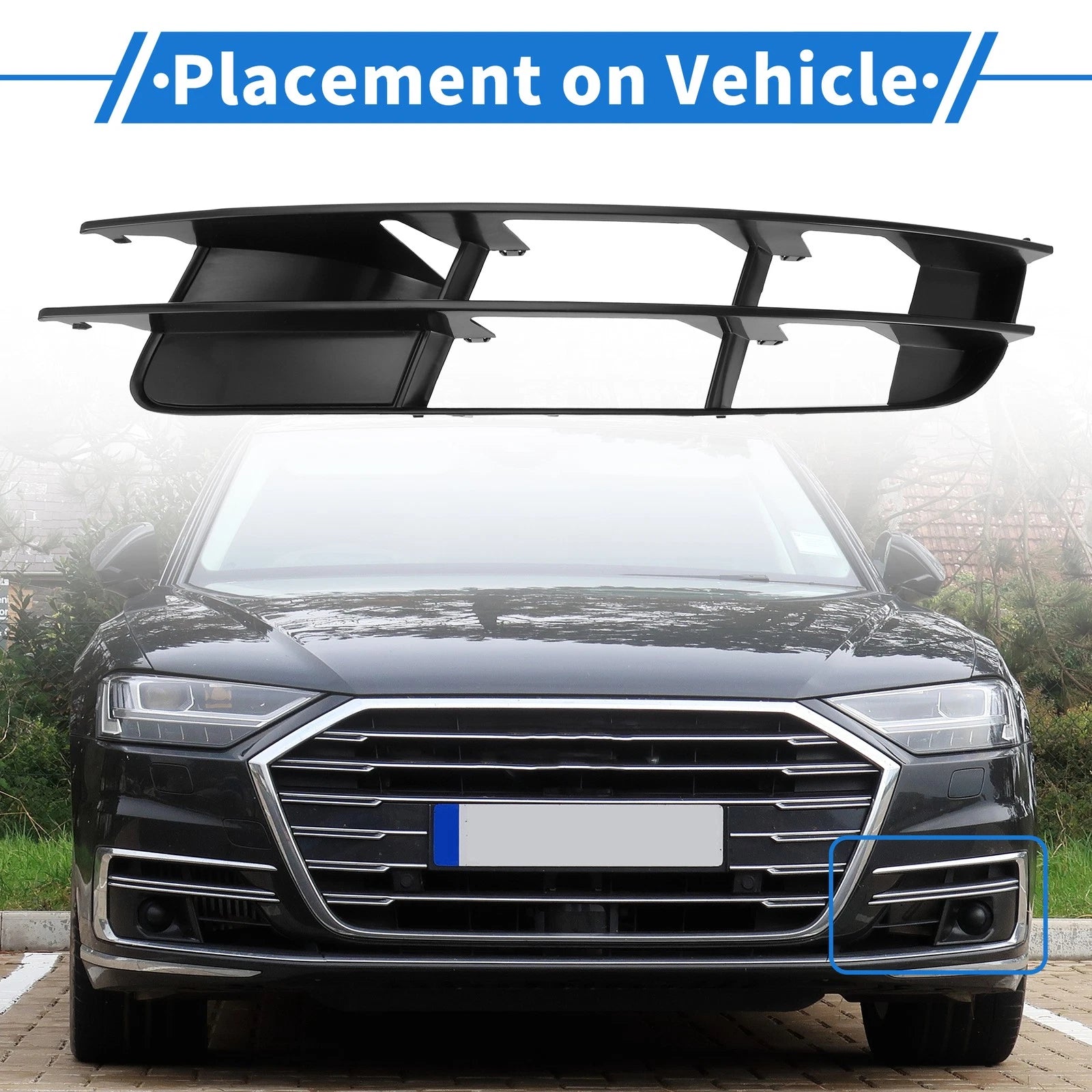 Front Left Fog Light Grill Replacement for Audi Q7 (2007–2009)