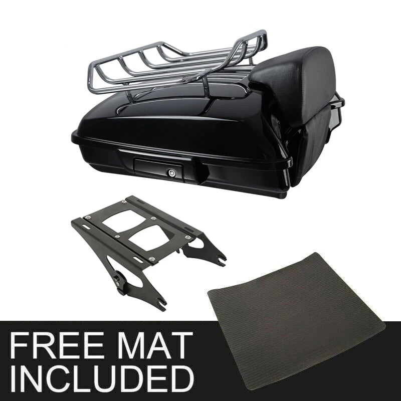 Razor Trunk Backrest & Mount Rack for Harley Touring Street Glide (2014–2026)