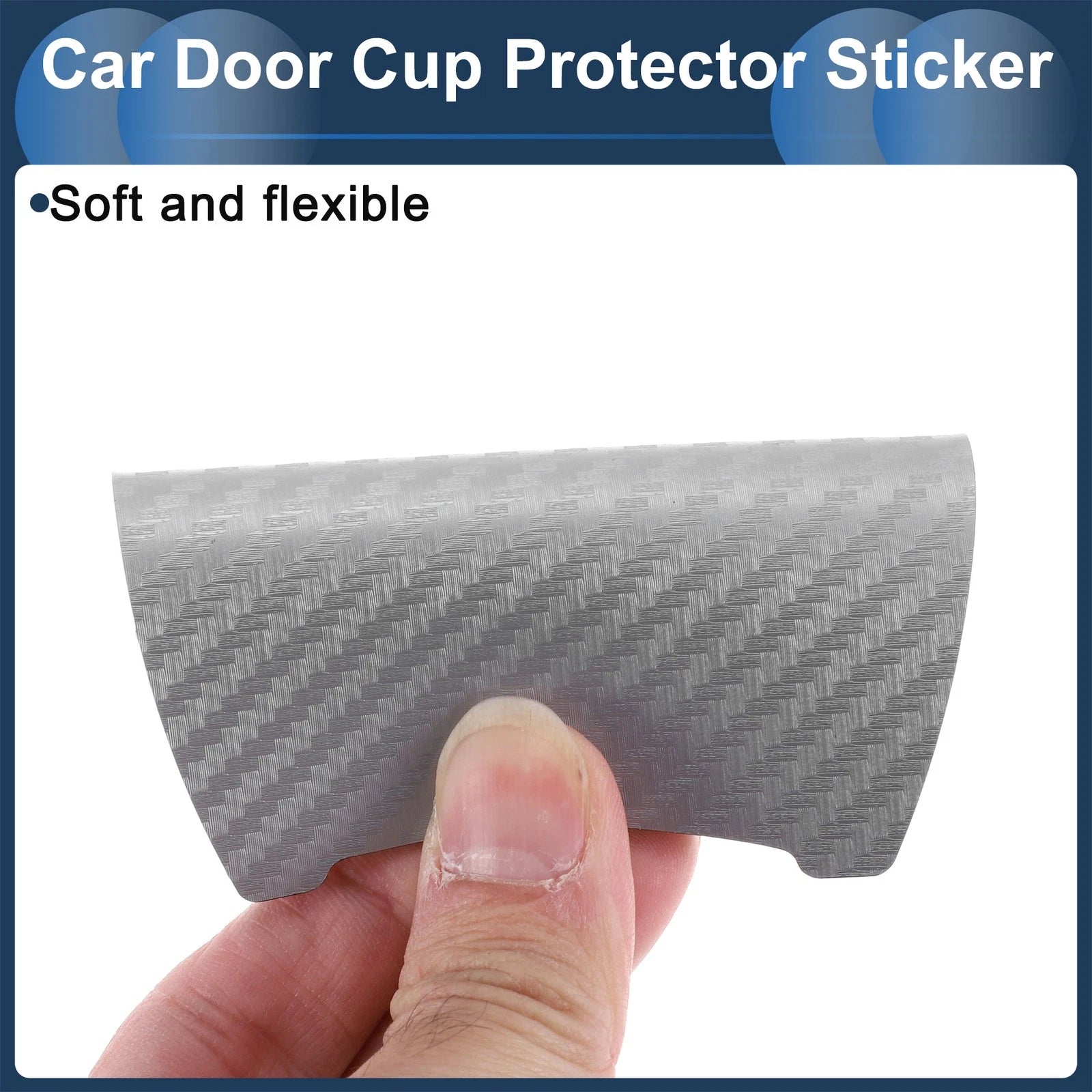 3D Car Door Handle Scratch Protector for Universal Vehicles (90x100mm)