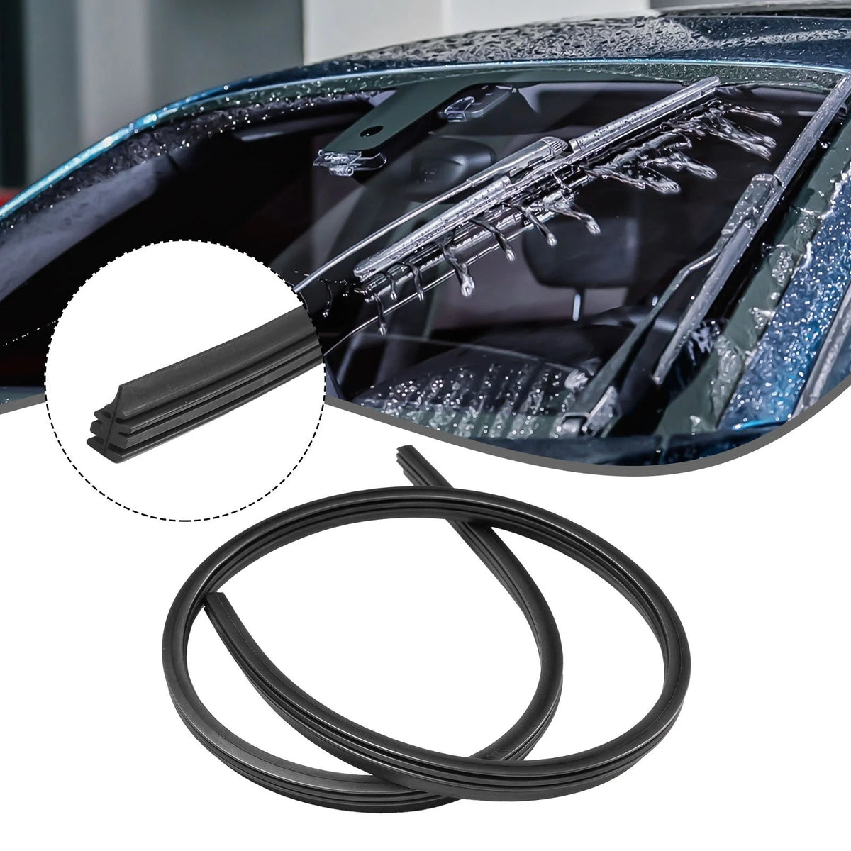 28" Rubber Wiper Blade Refill for Vehicles (Cut Size)