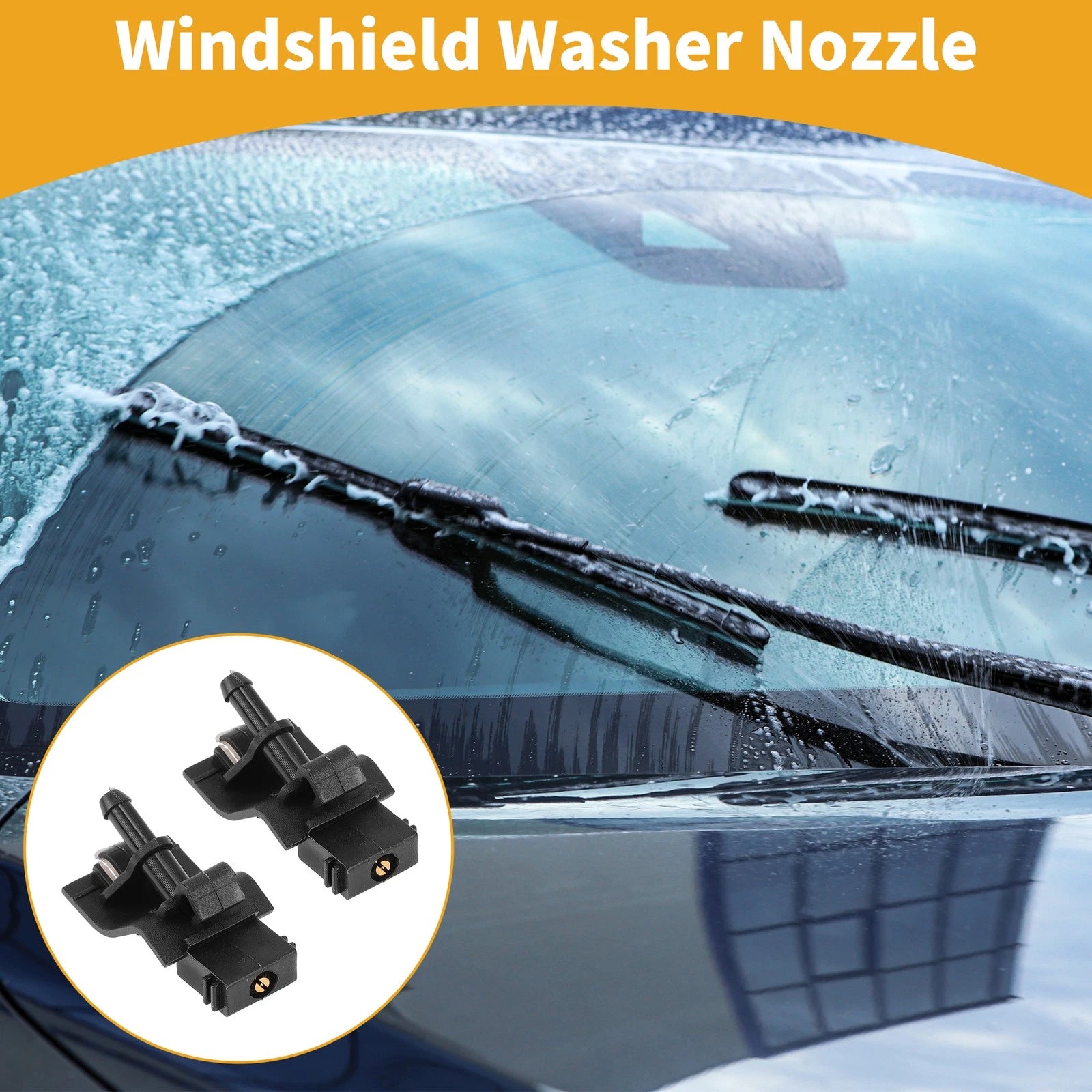 Front Windshield Washer Nozzle Replacement for Toyota Auris (2012–2015) 2 Pcs