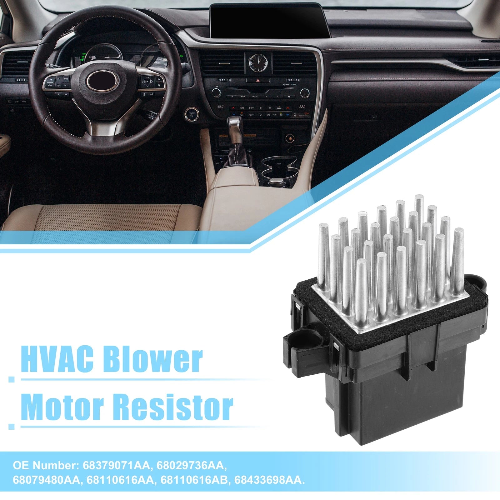 HVAC Blower Motor Resistor AC Blower Control for Dodge Grand Caravan (2011–2020)