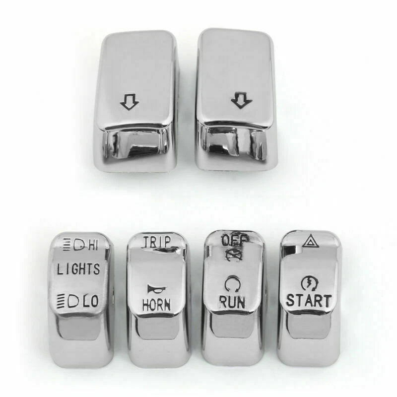Chrome Control Switch Housing Button Cap Kit for Harley Softail (2011)