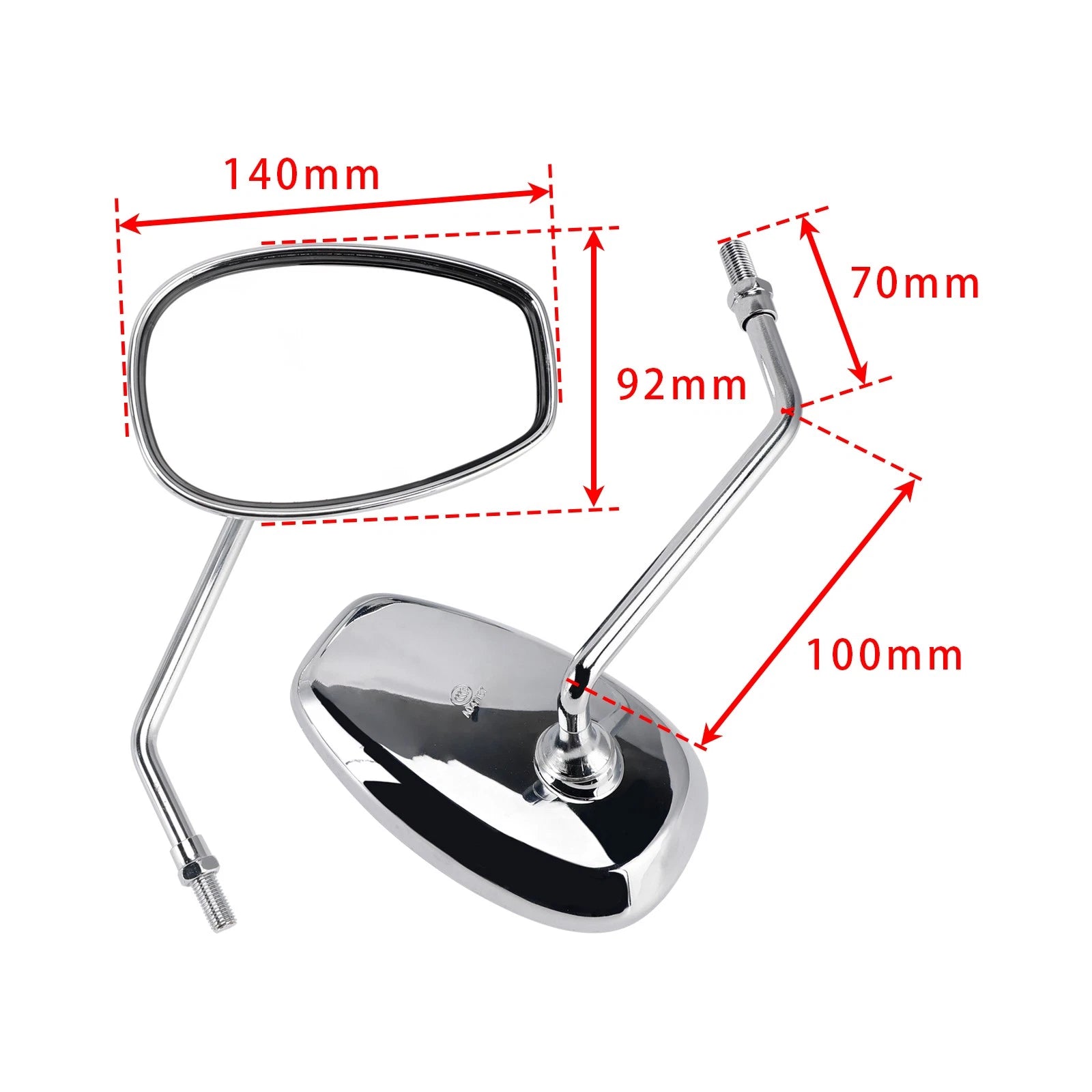 Pair of Mirrors for Suzuki Inazuma Intruder Gladius Boulevard 400 SV GSX GSR (2010–2023)