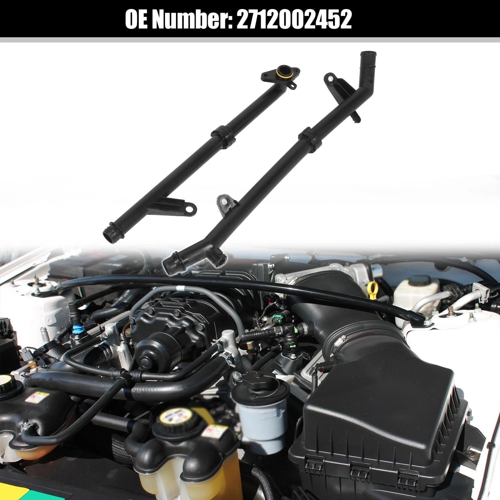 Engine Water Coolant Pipe Replacement for Mercedes-Benz C250 SLK250 (2012–2015)