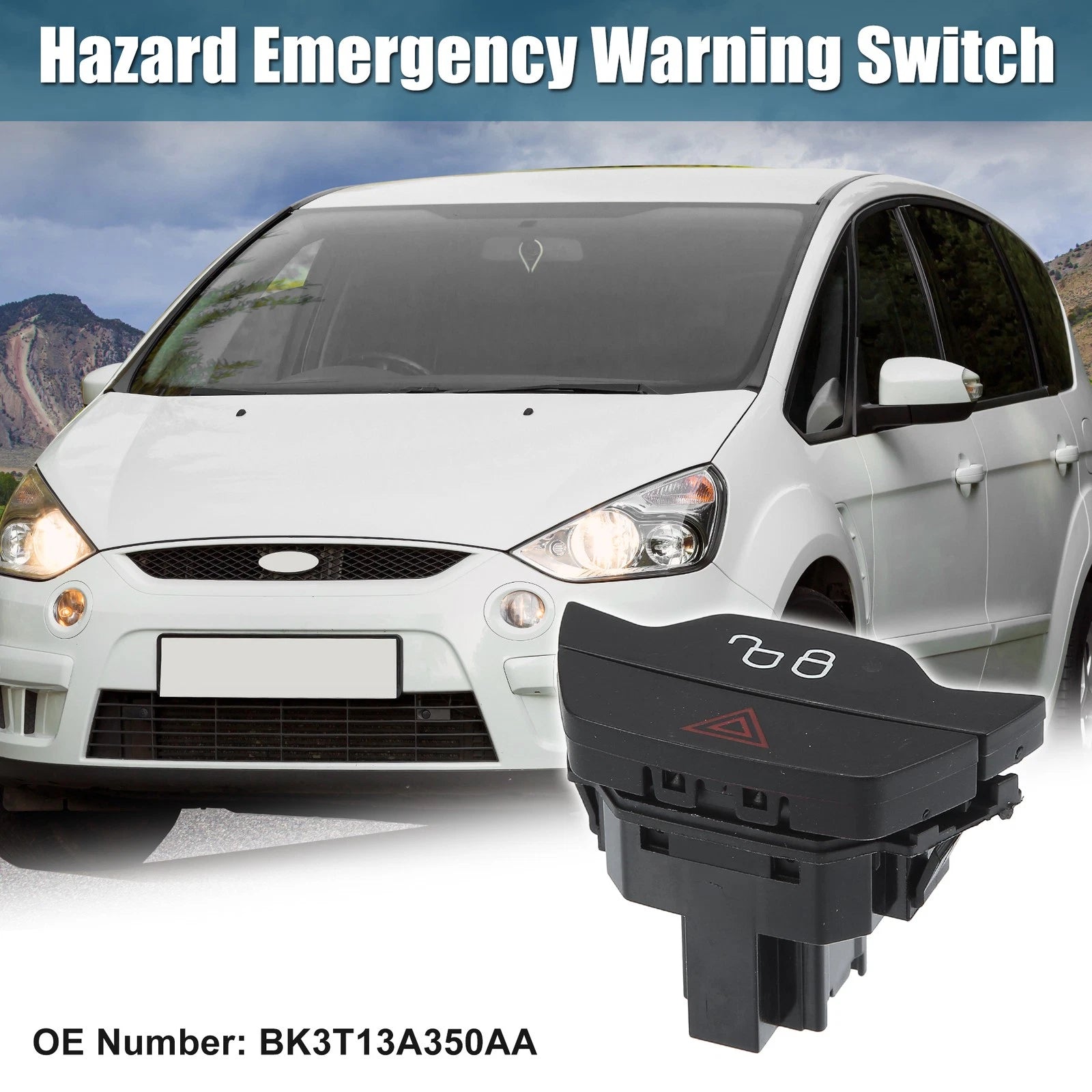 Warning Light Switch for Ford B-Max (2012–2017) No.BK3T13A350A