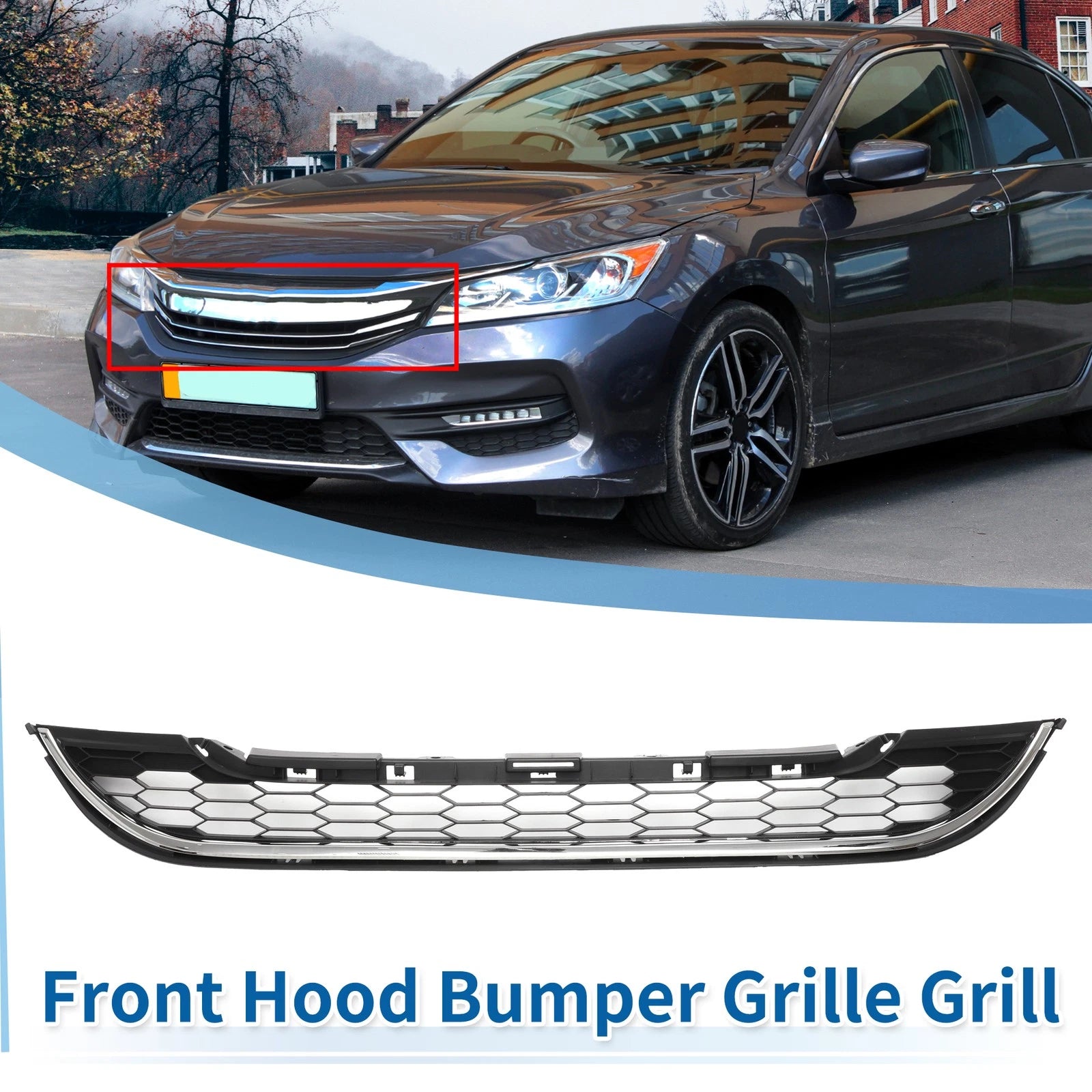 Front Lower Bumper Grille for Honda CR-V (2010–2011) Black