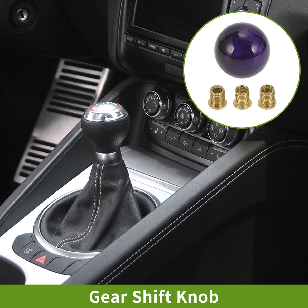 Shift Knob with 3 Adapters for Universal Vehicles (Automatic & Manual)