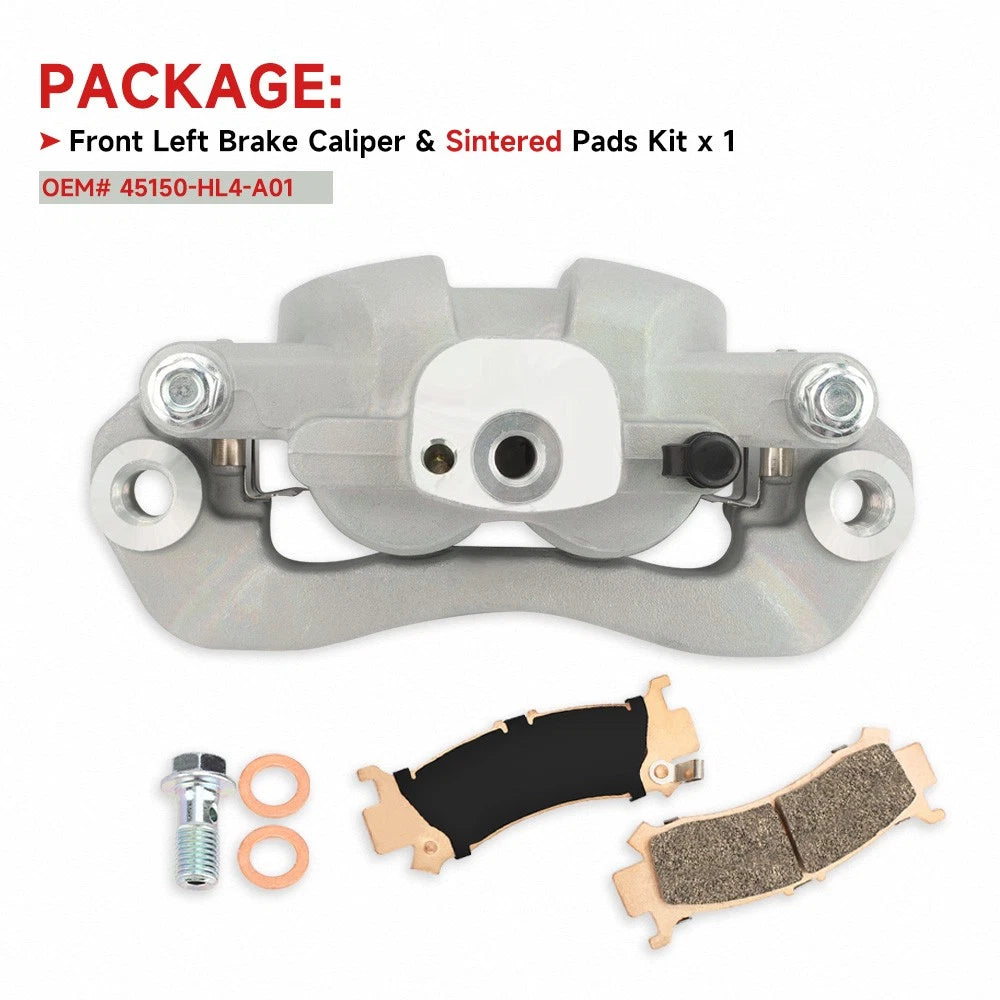 Front Right Brake Caliper w/Pads for Honda Pioneer 1000 (2016–2023)