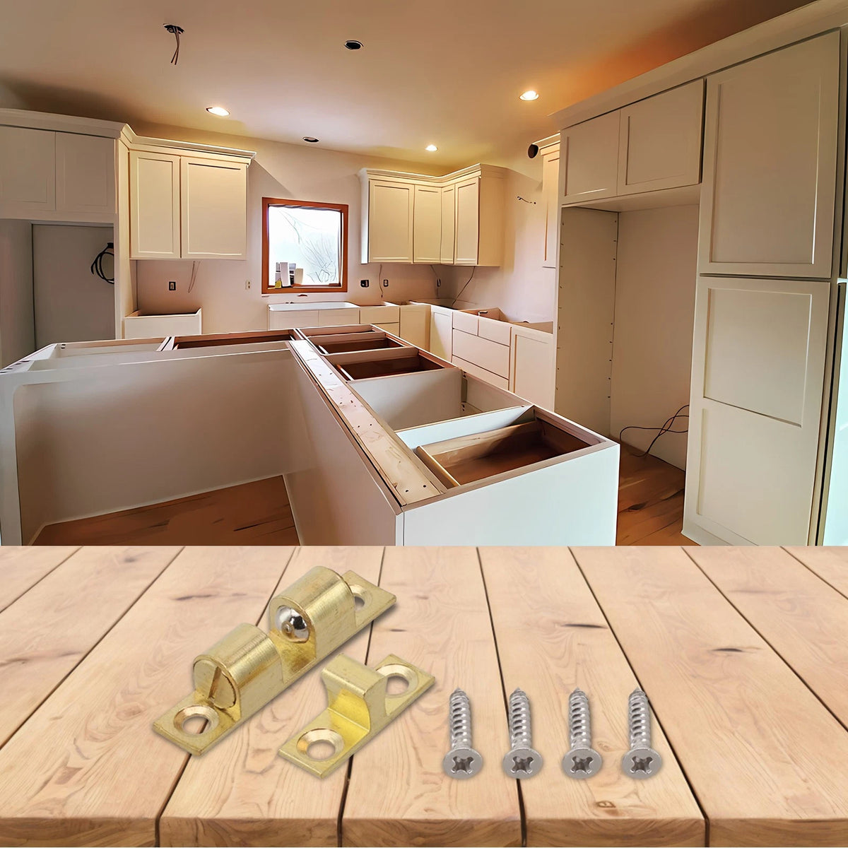 Solid Brass Roller Catch Adjustable Double Ball Tension for Machine Doors