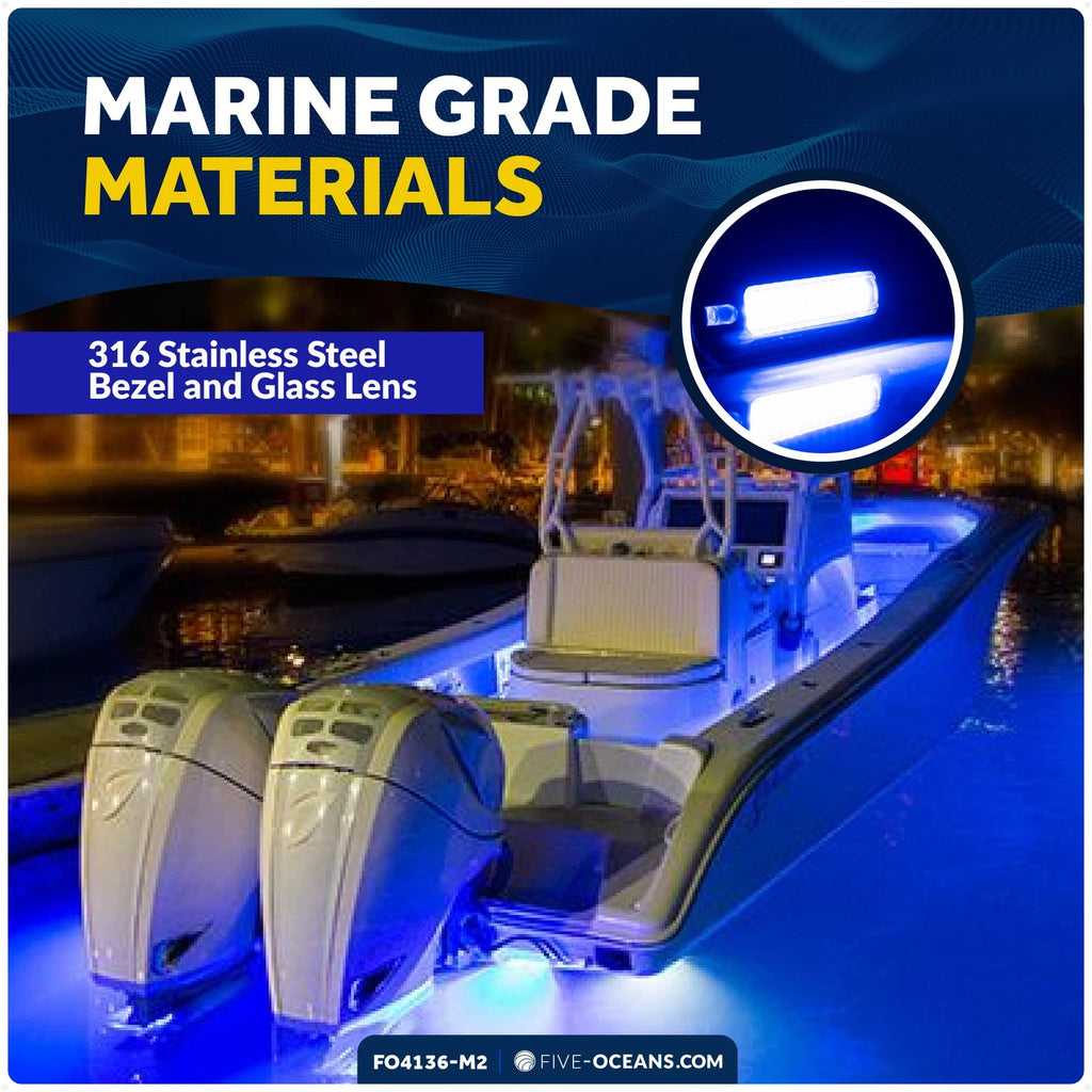 2X LED Underwater Transom Lights for Boat (12V)