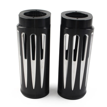 2" CNC Fork Boots Cover for Harley Touring (1984–2013) Pair Black