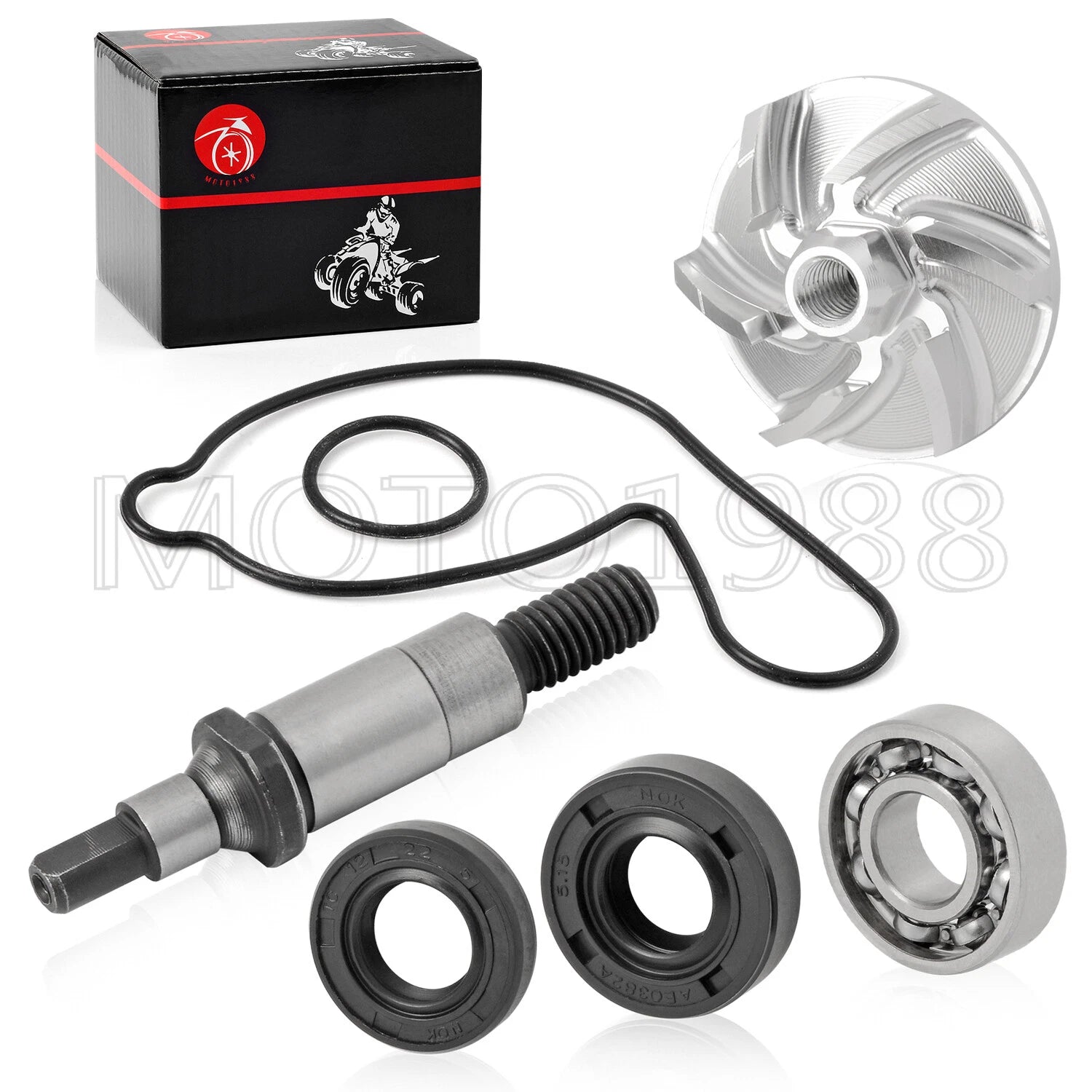 Water Pump Impeller Bearing Shaft Seal O-Ring Kit for Yamaha WR426F (2001–2002)