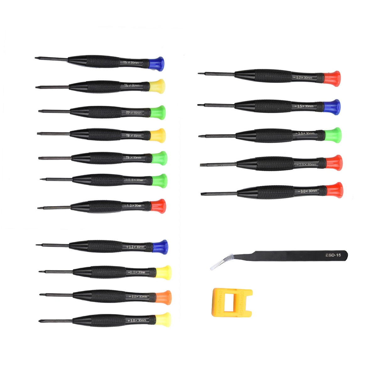 18PCS Precision Screwdriver Set with Magnetizer for Automotive Repairs