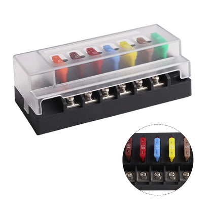 12V Waterproof Fuse Block with 6 Circuits for Various Vehicles