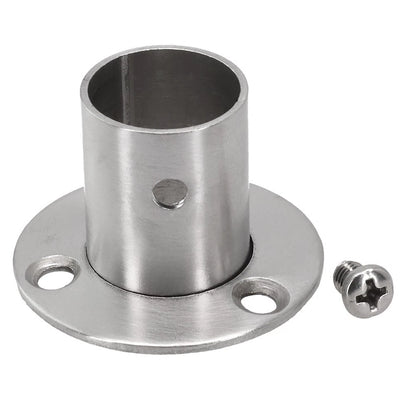Stainless Steel Closet Bar Stand Rod Socket for Hanging Rail