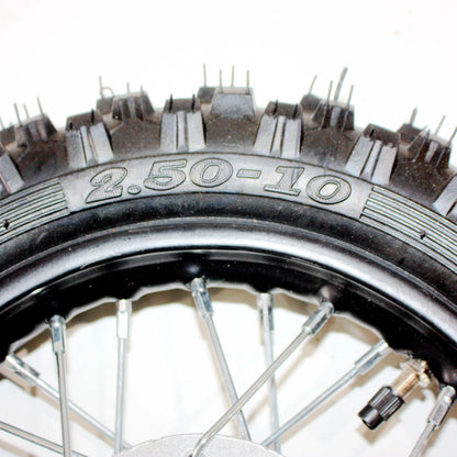 10" Front Disc Brake Wheel Rim + Tire for PIT PRO Trail Dirt Bike (2.50-10)