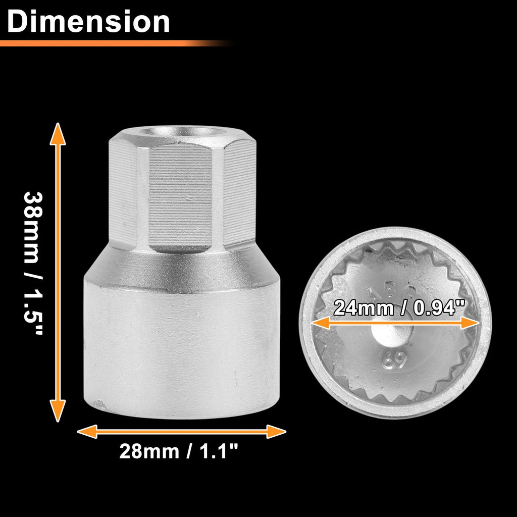 Wheel Lock Lug Nut for VW Touareg (2004–2018) - ABC69/23Pt