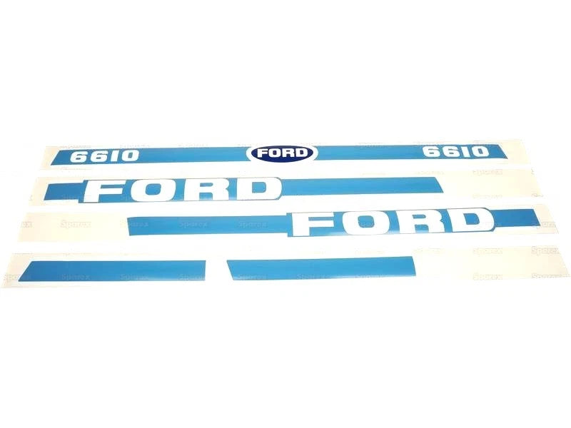 Bonnet Decal Set for Ford 6610 Tractor (With Cab)