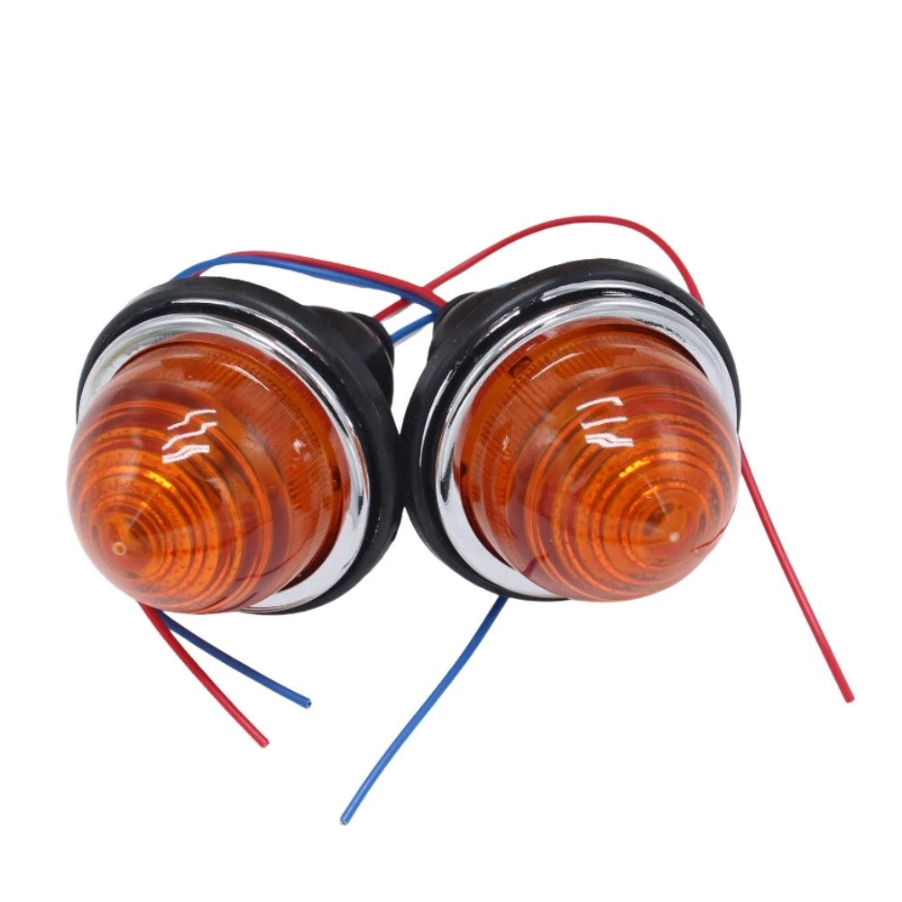 1 Pair Front/Rear Amber Indicator Lights For Land Rover Classic Mini Lucas L594