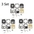 Set of 3 Carburetor Gasket Kits for Zama RB-10 C1S-M8 C1S-M9 C1S-M12 C1S-M13 DR86