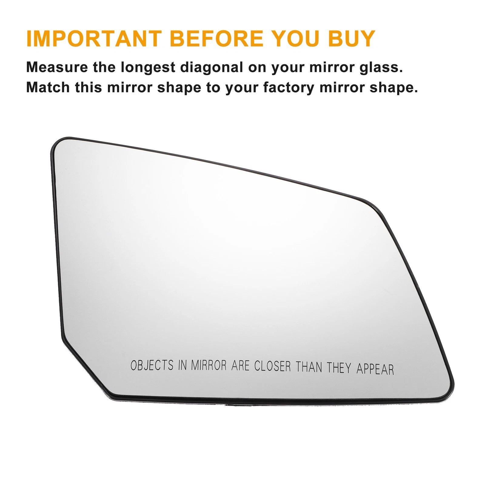 Pair Mirror Glass Left Right White Heated for GMC Chevrolet (2007–2016)