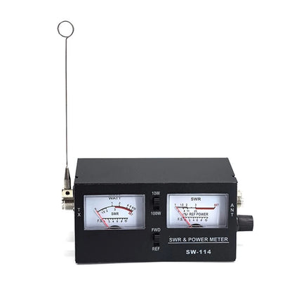 SW114 VSWR Power Meter for CB 27 MHz (Analog Meter, Dual Power Switches)