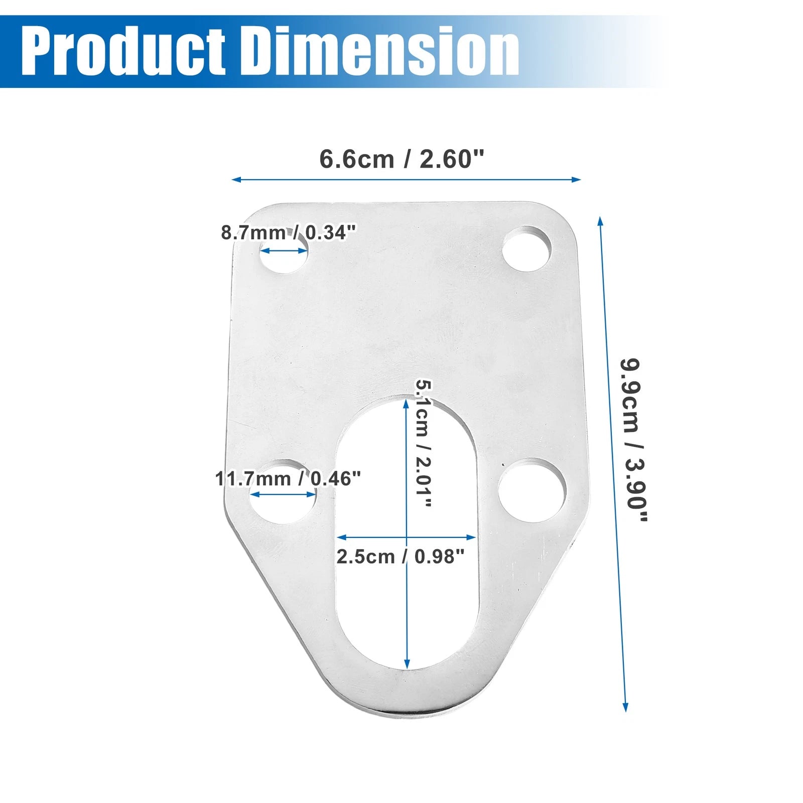 Fuel Pump Mounting Plate with Gasket Replacement for Chevy SBC Engine (1969–1979)