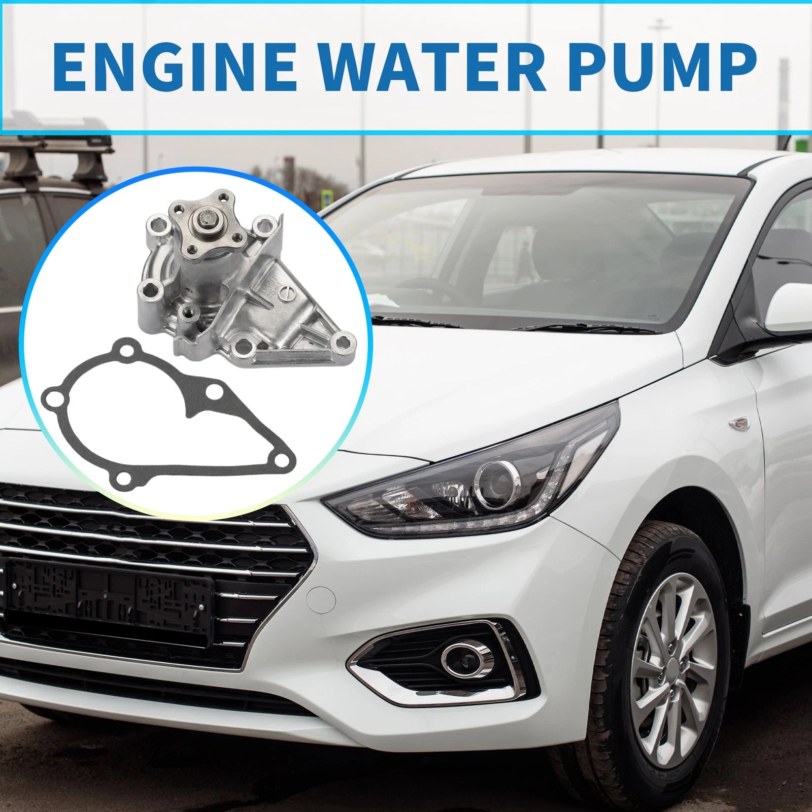 Water Pump with Gasket for Hyundai Accent 1996–2011