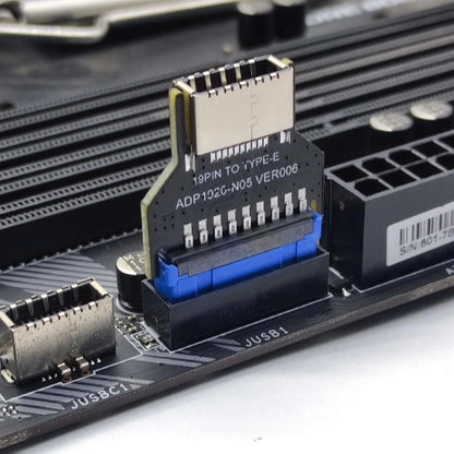 USB 3.0 Internal Header to USB 3.2 Type-C Converter (19-Pin to 20-Pin)