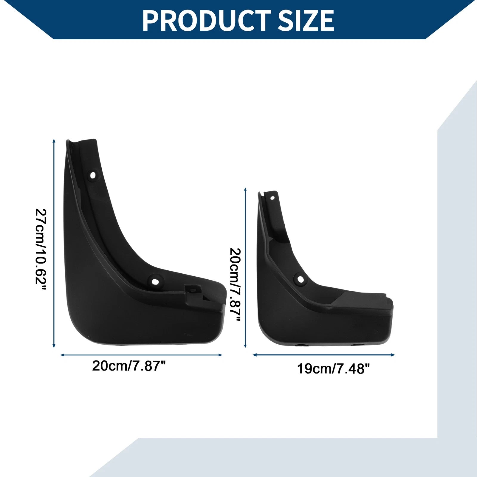 Mud Flaps Splash Guards Deluxe for Mercedes-Benz E Class (2016–2023)