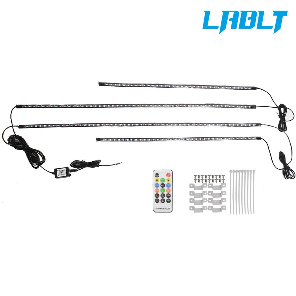4X LED Underglow Lights for Universal Vehicles (Bluetooth, Remote Control)
