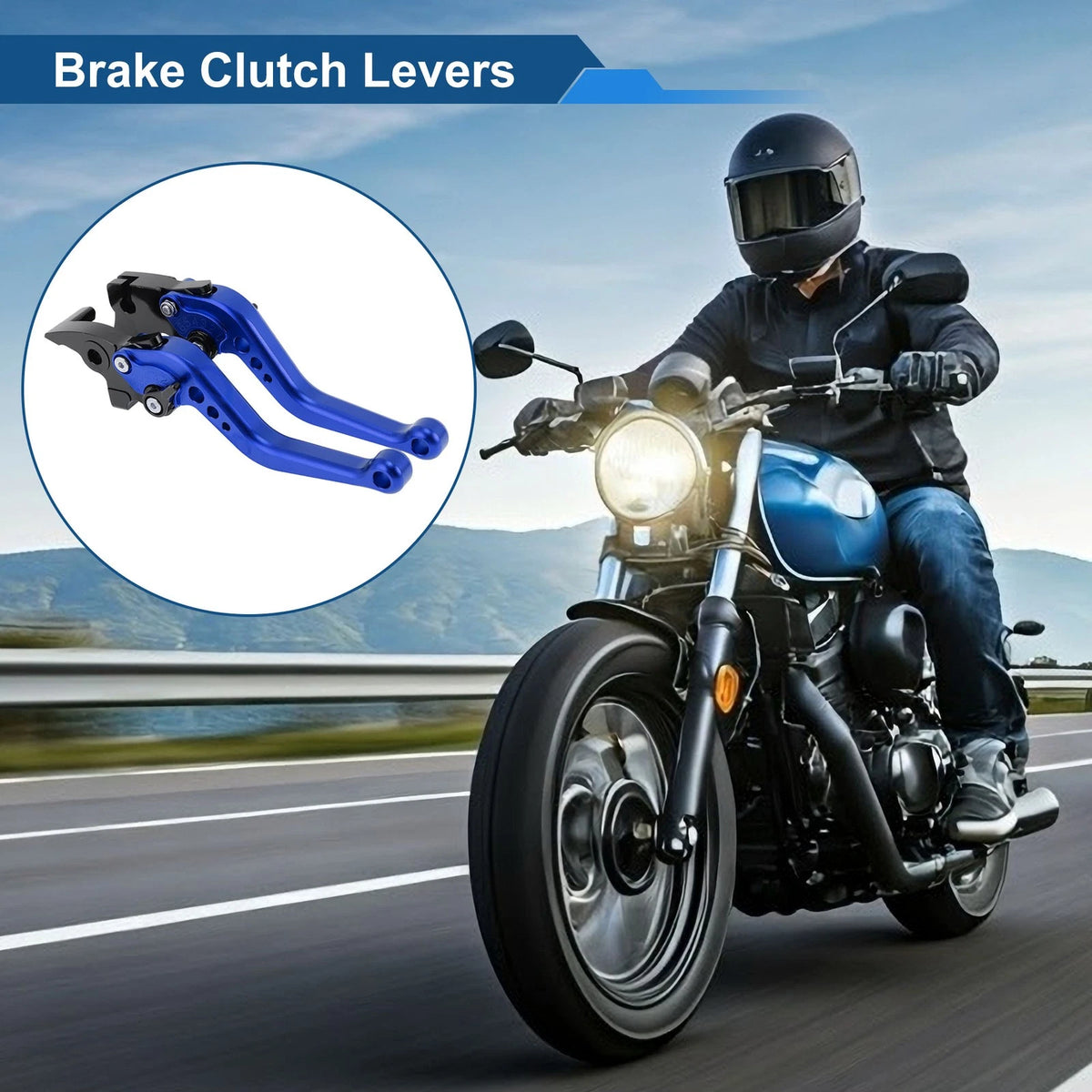 Adjustable Short Brake Clutch Lever for Triumph Scrambler 400X (2024–2025) Blue
