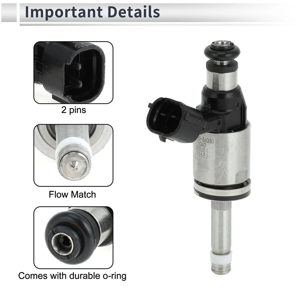 Fuel Injector for Lexus NX200t 2.0L (2015–2017) 1 Pc Black