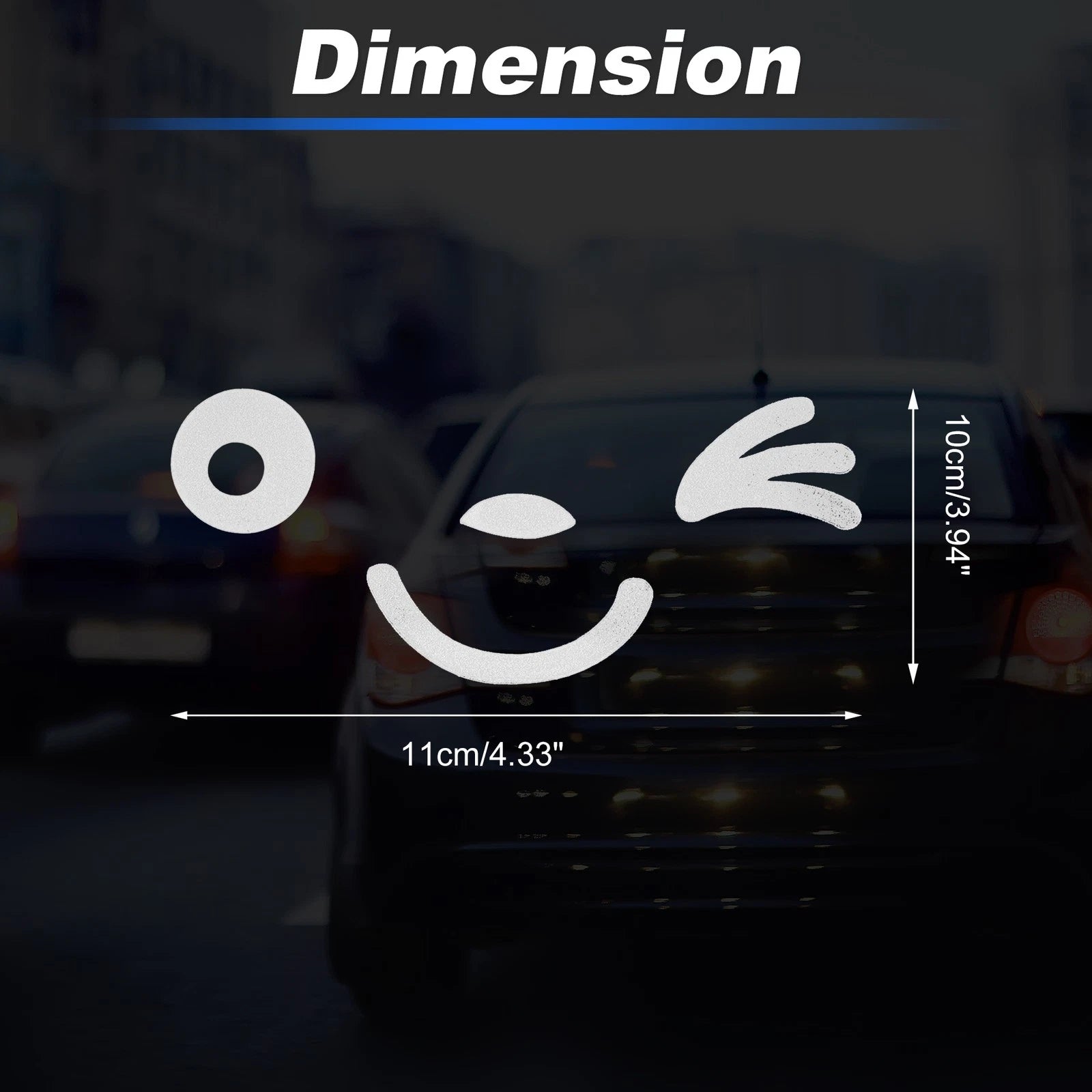 Reflective Bumper Decal for Vehicle Body (Universal)