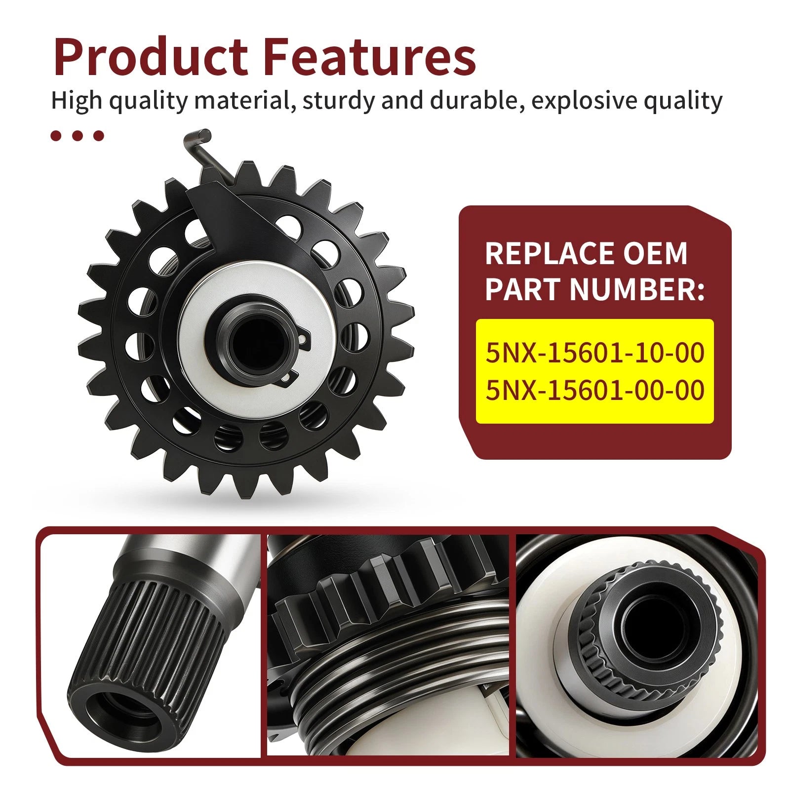 Kick Shaft Assy for Yamaha YZ250 (2002–2024) 5NX-15601-10 5NX-15601-10-00