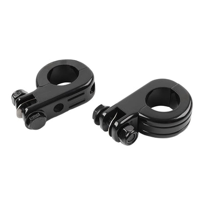 Foot Peg Mount Clamp Bracket for Harley (1 1/4" Highway Engine Crash Bar)