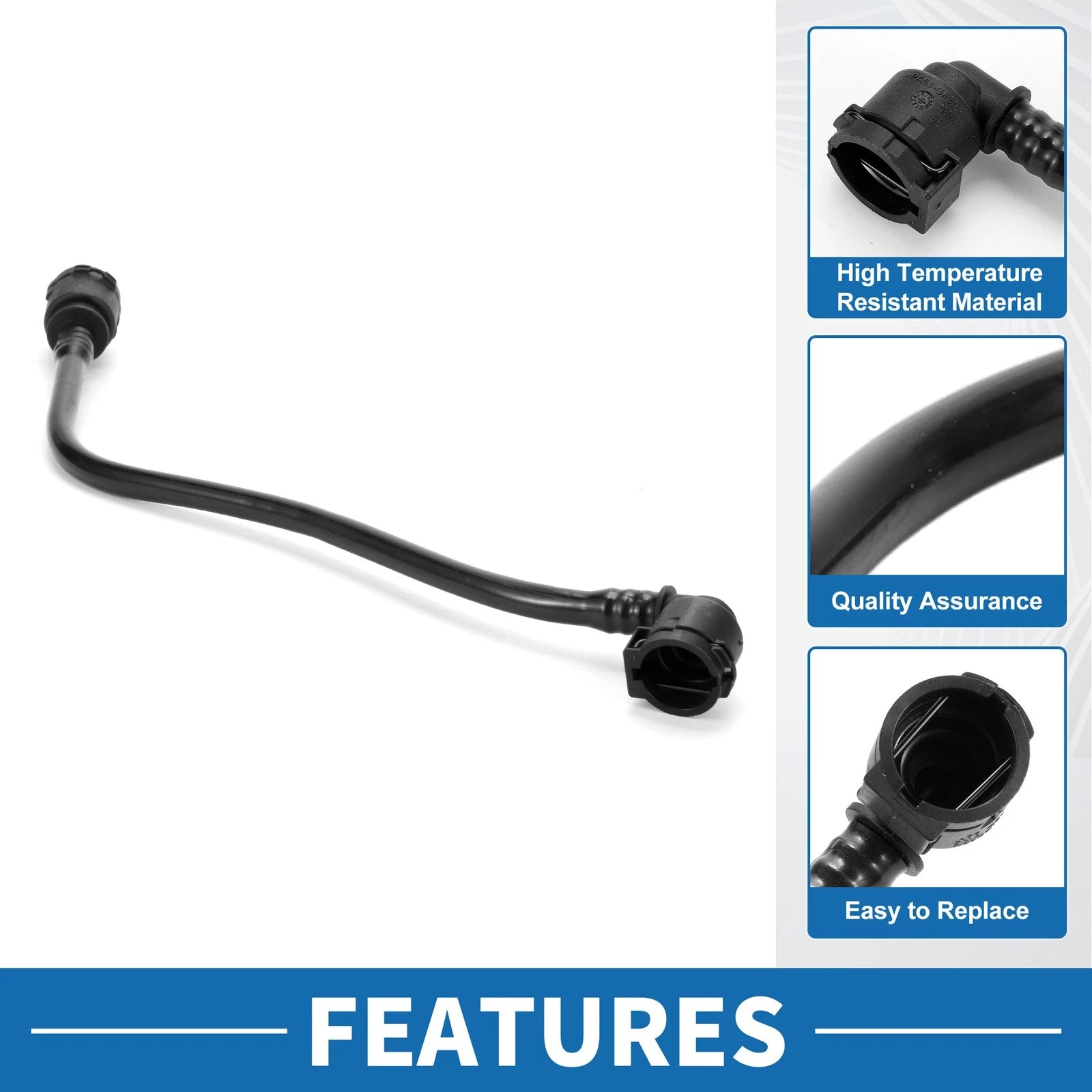 Radiator Hose Replacement for BMW 840i (2020–2023) Black Plastic