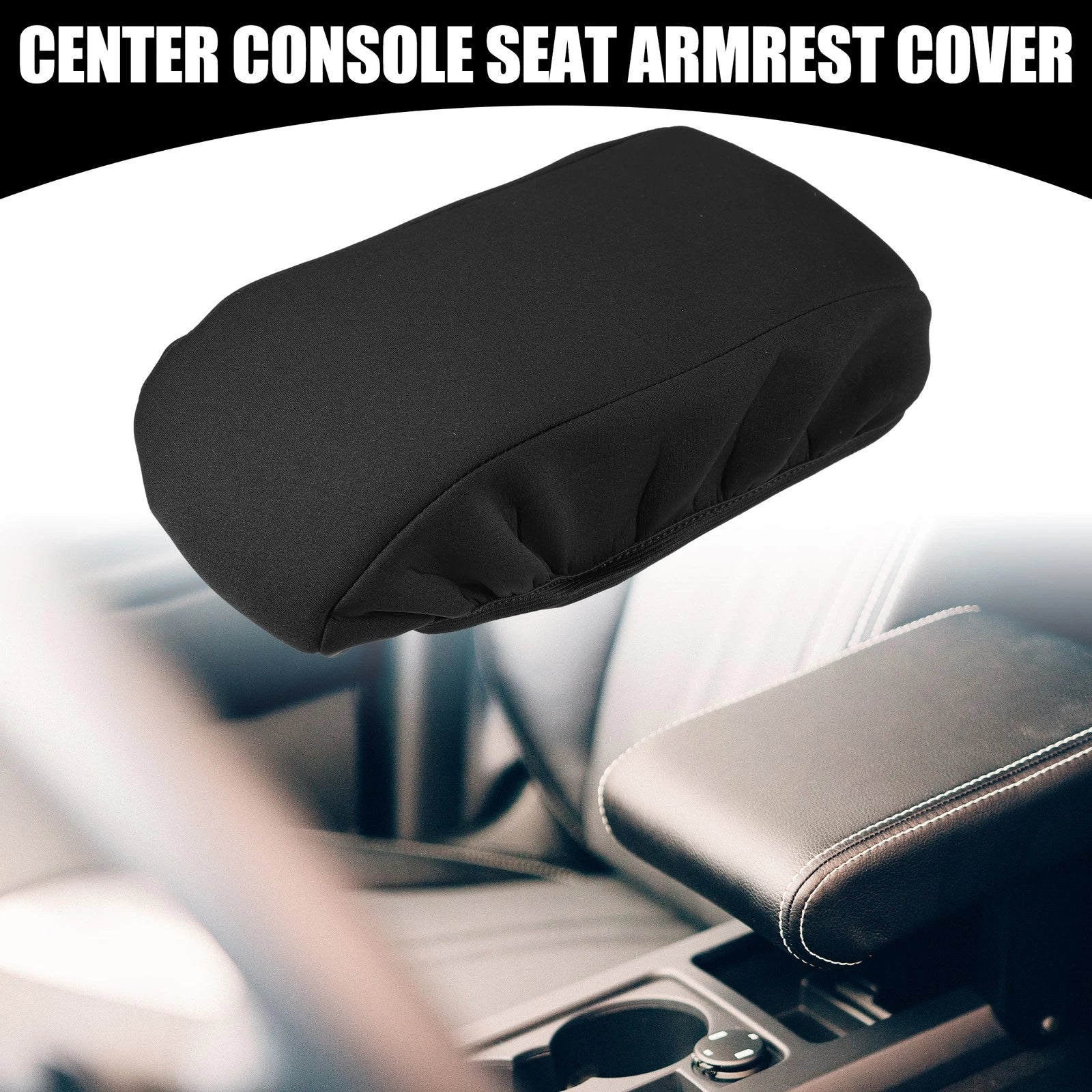 Center Console Seat Armrest Cover Black Replacement for Ford Escape (2020–2023)