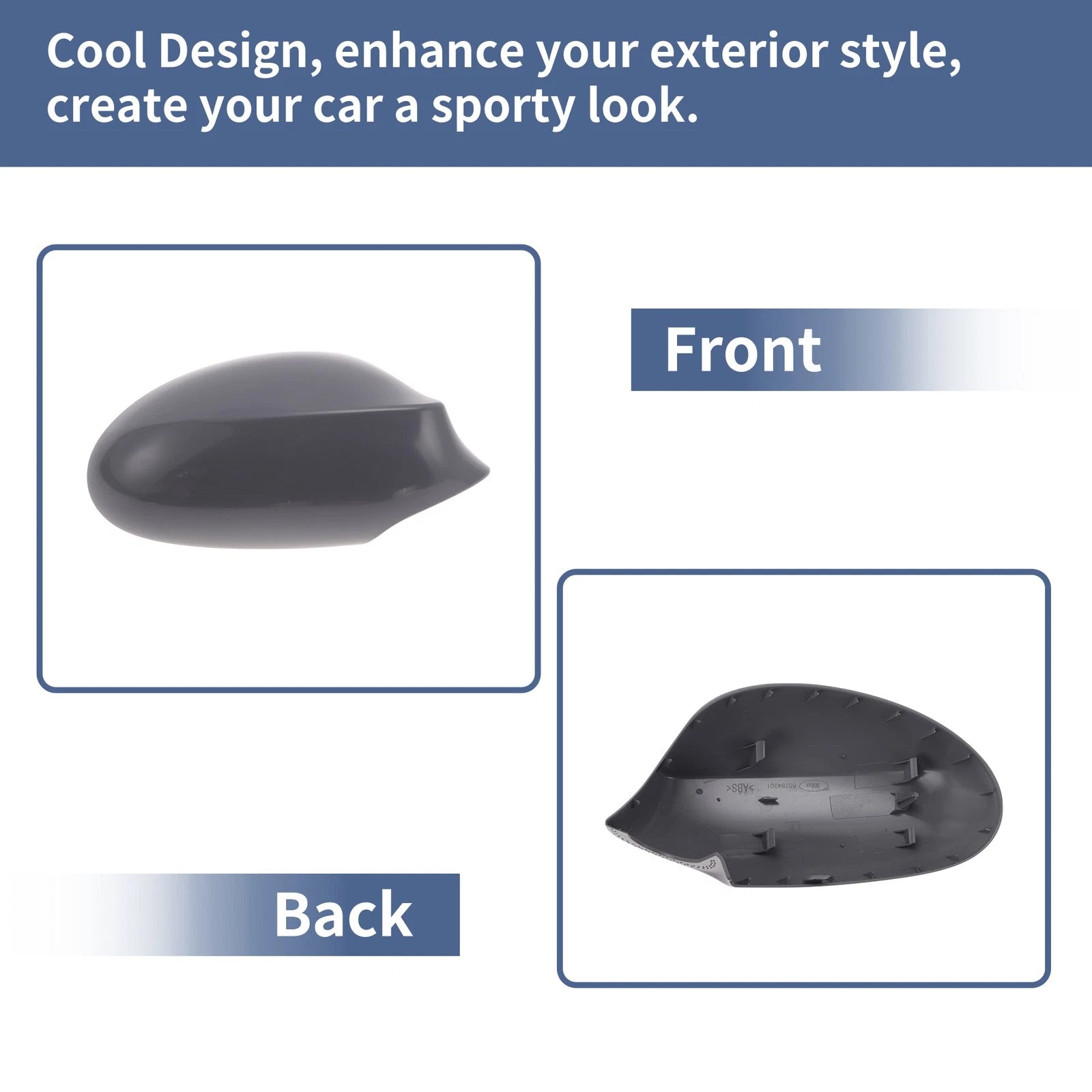 Mirror Cover Cap Replacement Gray for BMW 1 Series E81 E82 (2004–2010)