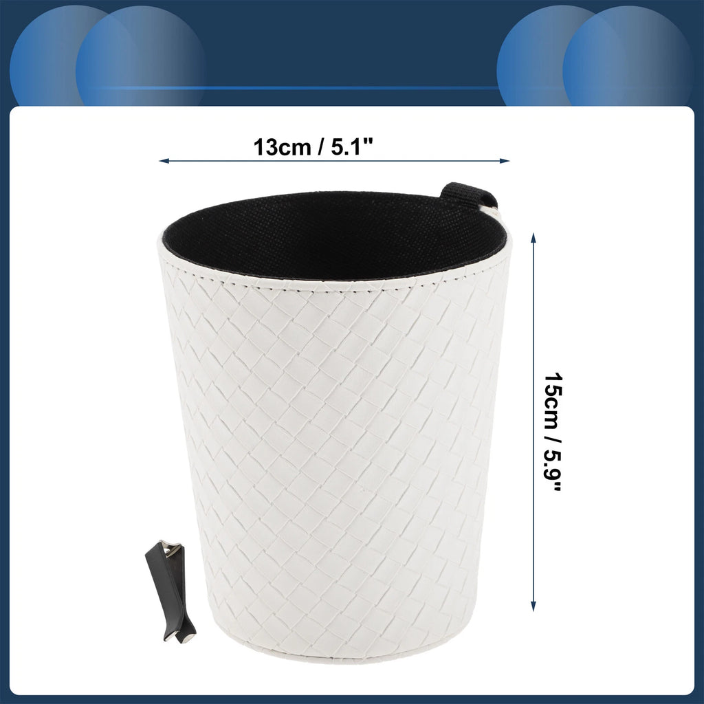 Car Trash Can for Universal Use (1 Pcs) - Hanging Front Rear Seats, White