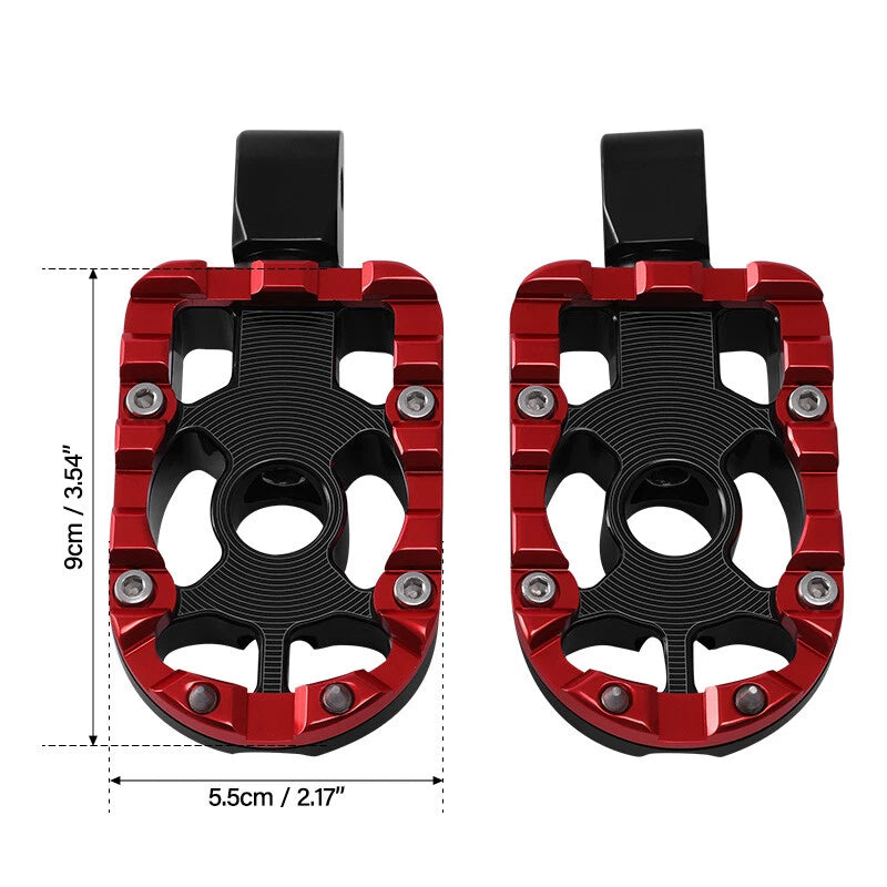 Passenger Foot Pegs for Harley Softail Fat Bob (2018–2025) Black Red
