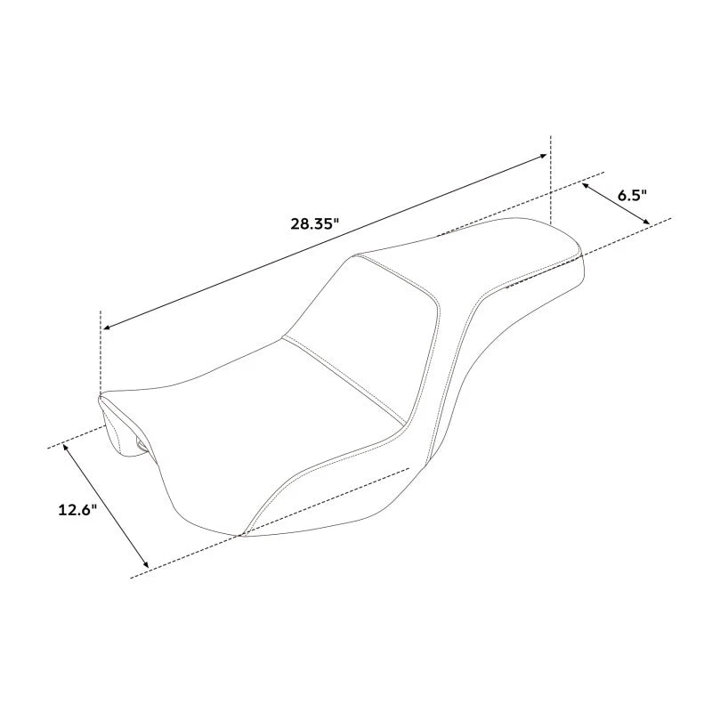 Driver Passenger Seat for Harley Dyna Low Rider FXDB (2006–2017) Black