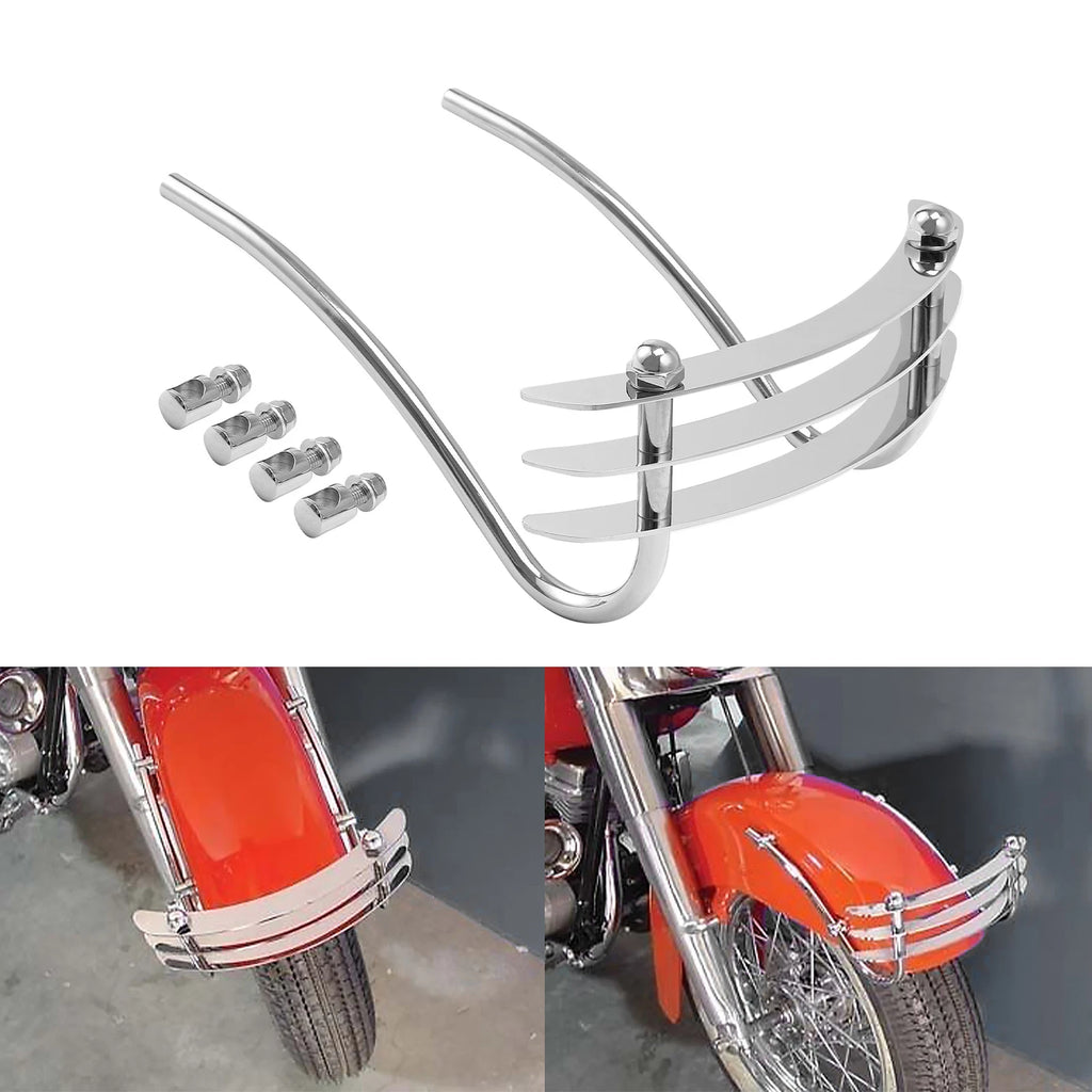 Chrome Front Fender Bumper Grill for Harley Softail FXST