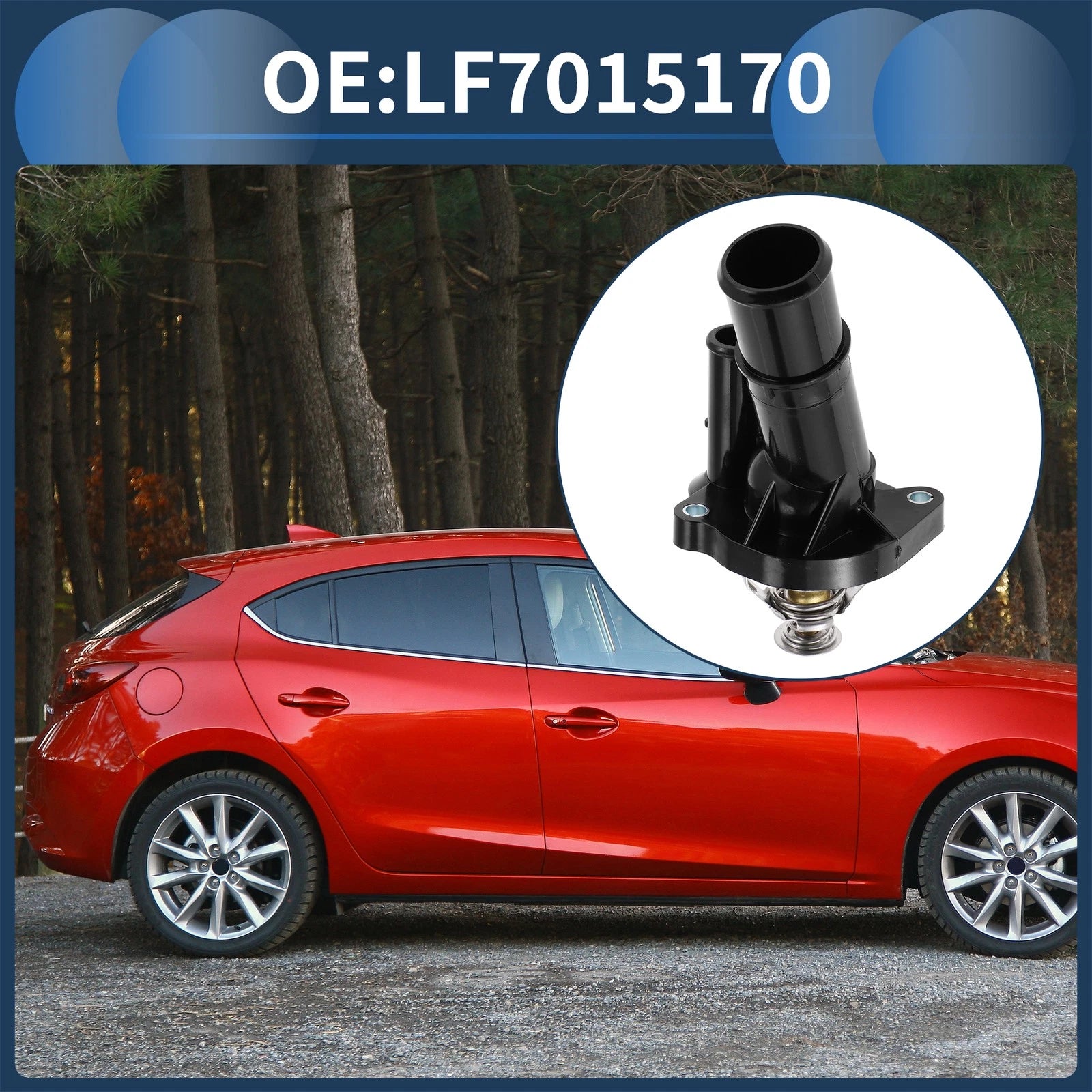 Engine Coolant Thermostat Housing Assembly for Mazda 3 S Hatchback (2007–2013)