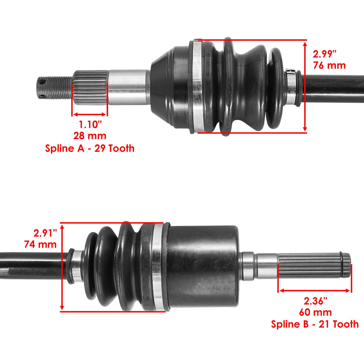 Front Left CV Joint Axle Replacement for Can Am Defender HD7 (2022–2025)